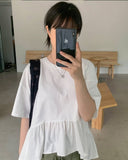 Masyuro Frill Loose Short Sleeve Tee