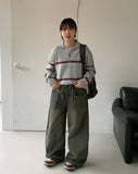 Dottio String Washing Wide Pants