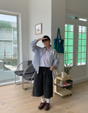 Myuna Summer Stripe Linen Over Shirt