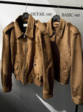 [2TYPE] 24FW Rect Strap Suede Jacket