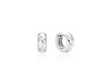 Essence Silver (W) Moissanite Accent One-Touch Earrings