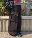 Bem Stitch Raw Denim Cargo Pants