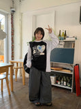 [unisex] Oiko printing color matching raglan long sleeve tee