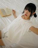 [MADE] Hayoko Vintage Punching Short Sleeve Blouse