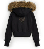 [ EEUN MADE ] Tree Hotfix Double Fur Hood Zip-Up
