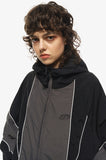 Piping Line Hooded Track Jacket
