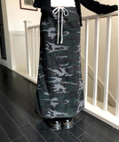 Seha Camo Banding Brushed Long Skirt