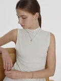 Champagne Full Moon Silver Mary Bowl Earrings