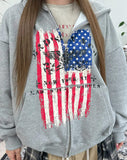 Jeff Flag Hood Zip-Up