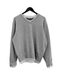 (unisex) Duvel Color Matching Layered V-Neck Knit