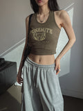 Bird Vintage Ribbed Halter Sleeveless