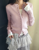 Naming Wool Bocashi Knit Touch Hole Finger Gloves