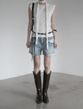 Klev Scarf Set Wrinkle Sleeveless