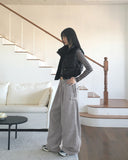 Odell Stripe Burton Cropped Hooded T-Shirt