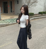 High-Neck String Crop Windbreaker
