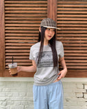 Puring Rabbit Lace Print Short Sleeve T-Shirt