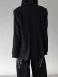Back pin tuck single button jacket