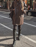 Mute Half Leather Jacket