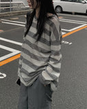Zha Stripe Loose Fit T-shirt