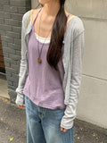 Kunibi Summer Ribbed Long Sleeve Cardigan