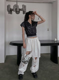 (UNISEX) Damage Balloon Wide Pants