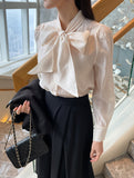 Marina Ribbon Tie Blouse