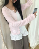 Poda See-through Ribbed Cardigan