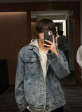 Overfit Hood Detachable Denim Jacket