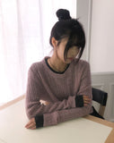 Luhan Alpaca Wool Round Ribbed Knit