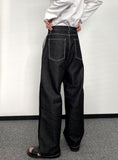 Roll Up Down Wide Denim Pants Regular Ver
