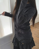 Twin Star Patch Brushed Hood T-Shirt