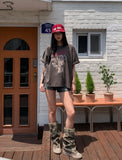 Bello Crop Print Short Sleeve T-shirt