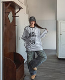 Copper Rivet Pin Tuck Cargo Denim Pants