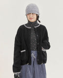 [BAONHAUS] Marpen Pocket Color Matching Fleece Cardigan