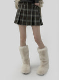 Folda Check Pleated Mini Skirt