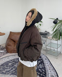 Dust wax coated padded jumper