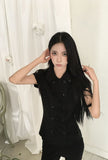 [ EEUN MADE ] Rosette Button Top