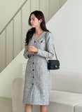 Median Tweed Button One Piece