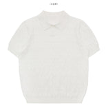 Cable open collar knit