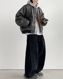 Chrissy leather MA-1 padded jumper