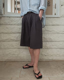 Kurin Two Tuck Wide Bermuda Slacks