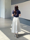 Luna Color Matching Collar Knit Cardigan