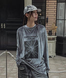 Growing printed velvet long sleeves