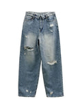 Folded Damage Denim Pants