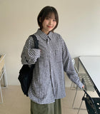 [unisex] Heibu Seersucker Over Check Shirt