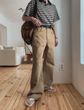 Marine Flare Cotton Pants