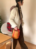 Mohen Waffle Wood Duffel Knit Cardigan