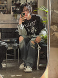Make color matching layered long sleeve t-shirt