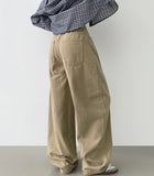 Curv cut line mega balloon fit banding cotton pants