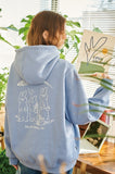 Funky Rabbit Embroidery Brushed Hood
